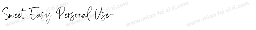 Sweet Easy Personal Use字体转换